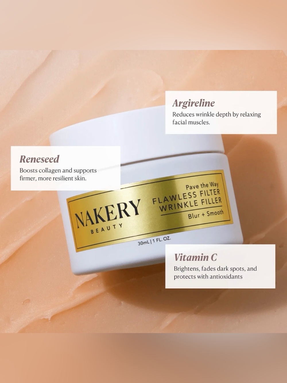 Nakery Beauty Pave The Way Flawless Filter Wrinkle Filler Moisturizer